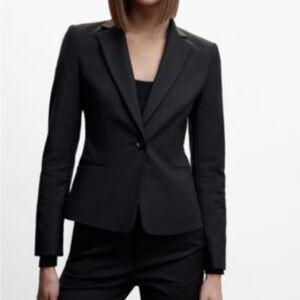 Mango cotton stretch career blazer